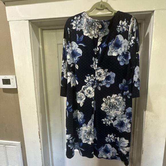 Tommy Hilfiger Women’s Blue Floral Shift Dress Sz 16 NWT - Picture 7 of 8
